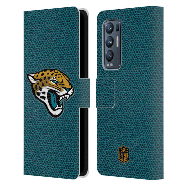 NFL Jacksonville Jaguars Logo Football Leather Book Wallet Case Cover For OPPO Find X3 Neo / Reno5 Pro+ 5G