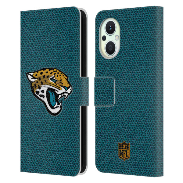 NFL Jacksonville Jaguars Logo Football Leather Book Wallet Case Cover For OPPO Reno8 Lite