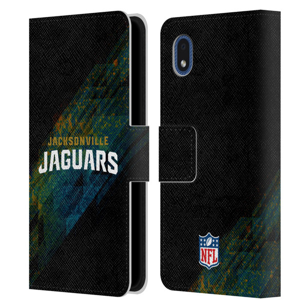 NFL Jacksonville Jaguars Logo Blur Leather Book Wallet Case Cover For Samsung Galaxy A01 Core (2020)