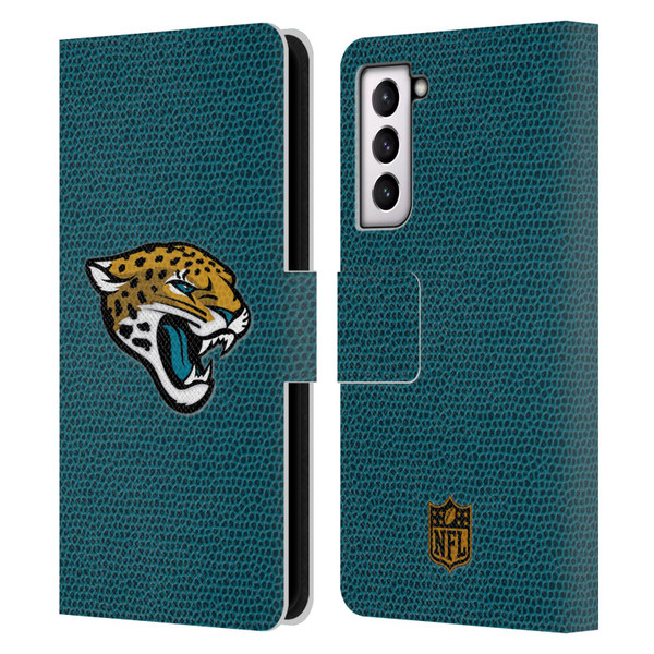NFL Jacksonville Jaguars Logo Football Leather Book Wallet Case Cover For Samsung Galaxy S21 5G