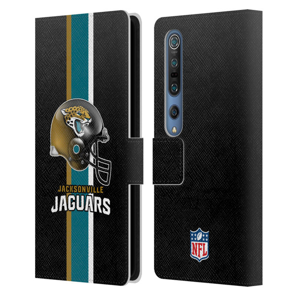 NFL Jacksonville Jaguars Logo Helmet Leather Book Wallet Case Cover For Xiaomi Mi 10 5G / Mi 10 Pro 5G