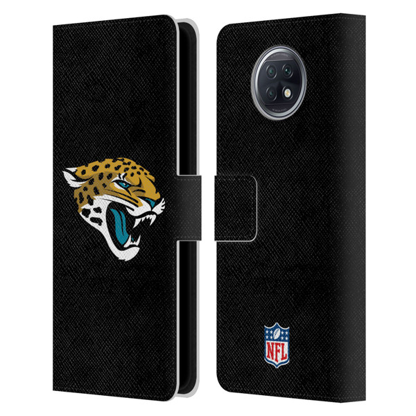 NFL Jacksonville Jaguars Logo Plain Leather Book Wallet Case Cover For Xiaomi Redmi Note 9T 5G