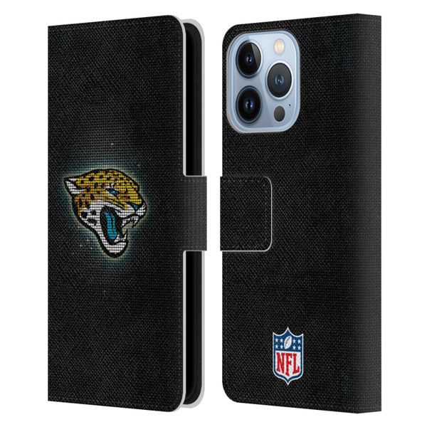 NFL Jacksonville Jaguars Artwork LED Leather Book Wallet Case Cover For Apple iPhone 13 Pro