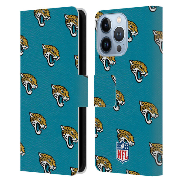NFL Jacksonville Jaguars Artwork Patterns Leather Book Wallet Case Cover For Apple iPhone 13 Pro
