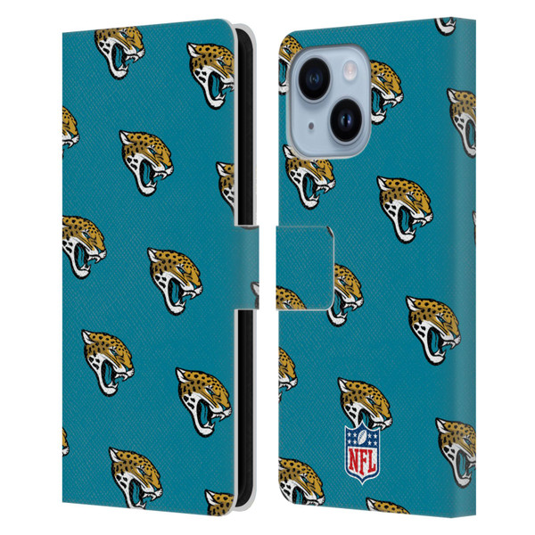 NFL Jacksonville Jaguars Artwork Patterns Leather Book Wallet Case Cover For Apple iPhone 14 Plus