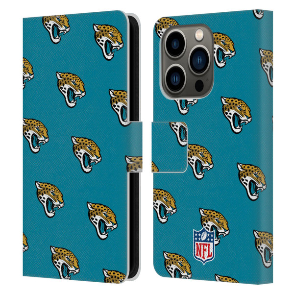 NFL Jacksonville Jaguars Artwork Patterns Leather Book Wallet Case Cover For Apple iPhone 14 Pro