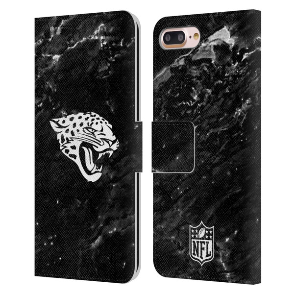 NFL Jacksonville Jaguars Artwork Marble Leather Book Wallet Case Cover For Apple iPhone 7 Plus / iPhone 8 Plus