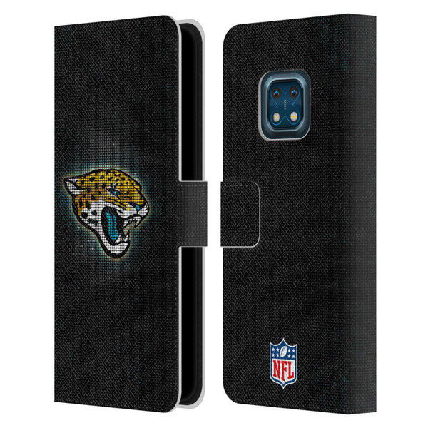 NFL Jacksonville Jaguars Artwork LED Leather Book Wallet Case Cover For Nokia XR20