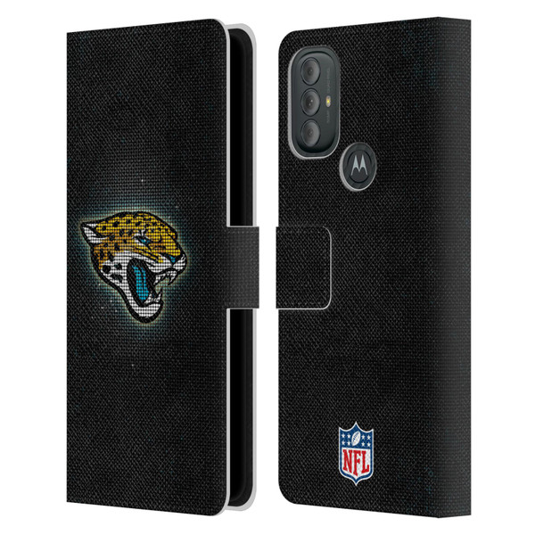 NFL Jacksonville Jaguars Artwork LED Leather Book Wallet Case Cover For Motorola Moto G10 / Moto G20 / Moto G30