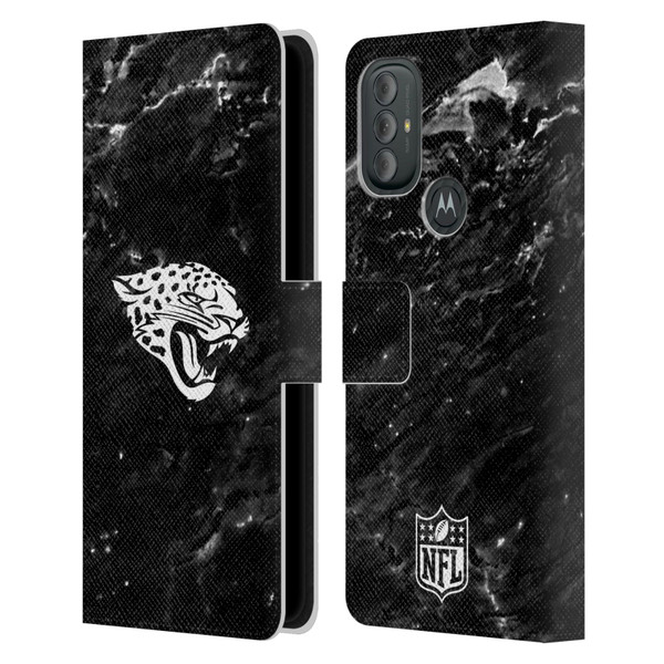 NFL Jacksonville Jaguars Artwork Marble Leather Book Wallet Case Cover For Motorola Moto G10 / Moto G20 / Moto G30
