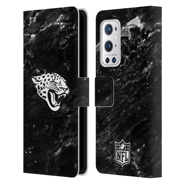 NFL Jacksonville Jaguars Artwork Marble Leather Book Wallet Case Cover For OnePlus 9 Pro