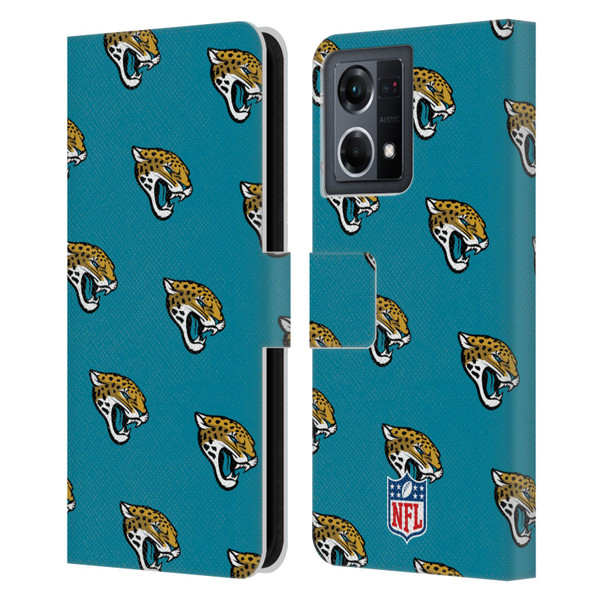 NFL Jacksonville Jaguars Artwork Patterns Leather Book Wallet Case Cover For OPPO Reno8 4G