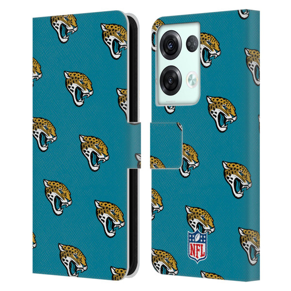 NFL Jacksonville Jaguars Artwork Patterns Leather Book Wallet Case Cover For OPPO Reno8 Pro
