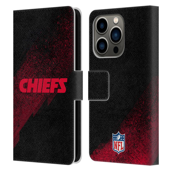 NFL Kansas City Chiefs Logo Blur Leather Book Wallet Case Cover For Apple iPhone 14 Pro