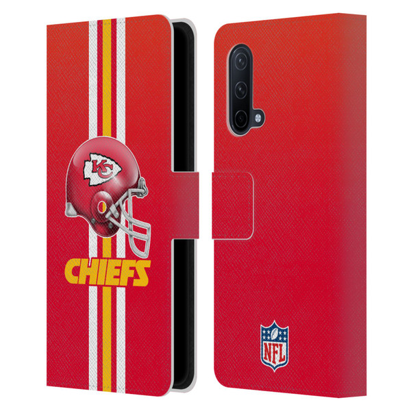 NFL Kansas City Chiefs Logo Helmet Leather Book Wallet Case Cover For OnePlus Nord CE 5G