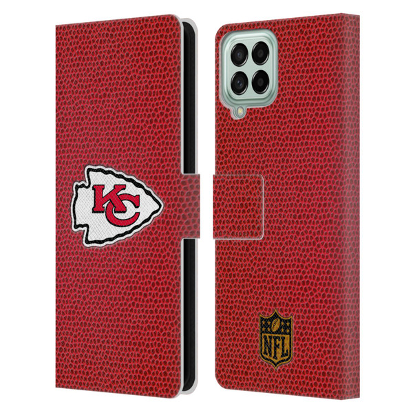 NFL Kansas City Chiefs Logo Football Leather Book Wallet Case Cover For Samsung Galaxy M53 (2022)