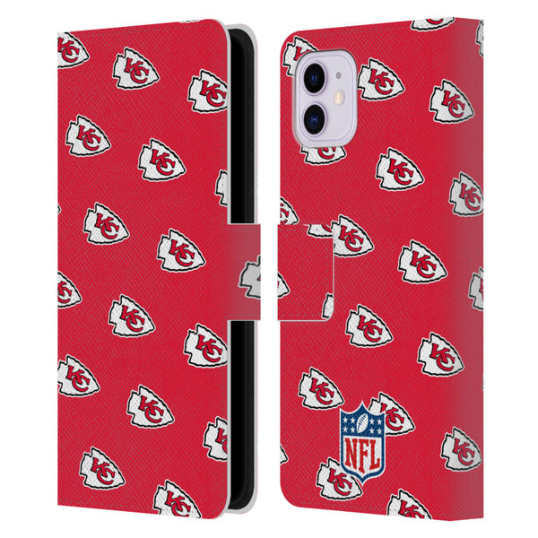 NFL Kansas City Chiefs Artwork Patterns Leather Book Wallet Case Cover For Apple iPhone 11