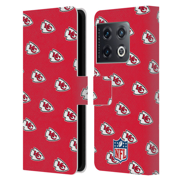 NFL Kansas City Chiefs Artwork Patterns Leather Book Wallet Case Cover For OnePlus 10 Pro