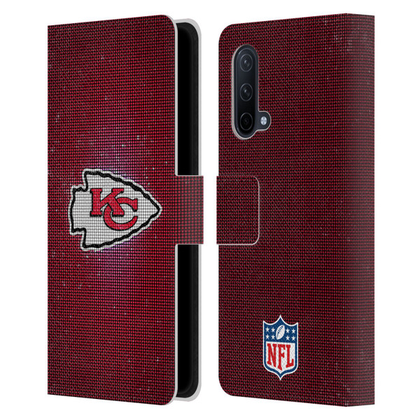 NFL Kansas City Chiefs Artwork LED Leather Book Wallet Case Cover For OnePlus Nord CE 5G