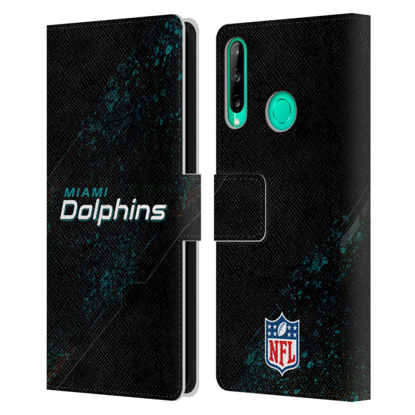 NFL Miami Dolphins Logo Blur Leather Book Wallet Case Cover For Huawei P40 lite E
