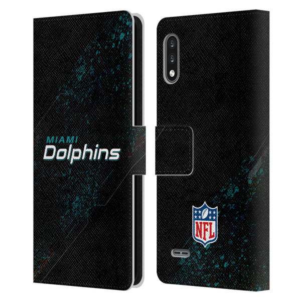 NFL Miami Dolphins Logo Blur Leather Book Wallet Case Cover For LG K22
