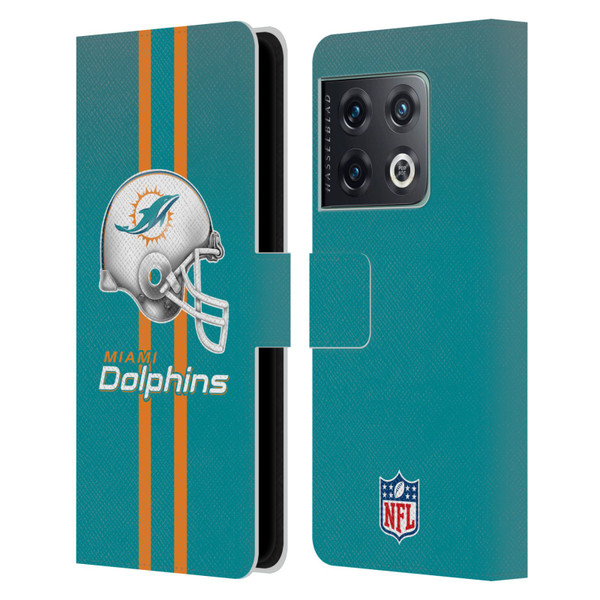 NFL Miami Dolphins Logo Helmet Leather Book Wallet Case Cover For OnePlus 10 Pro