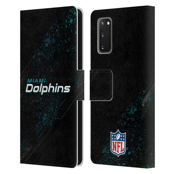 NFL Miami Dolphins Logo Blur Leather Book Wallet Case Cover For Samsung Galaxy S20 / S20 5G