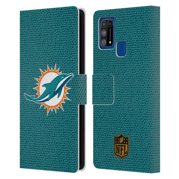 NFL Miami Dolphins Logo Football Leather Book Wallet Case Cover For Samsung Galaxy M31 (2020)