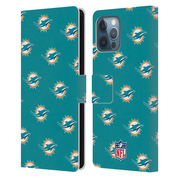 NFL Miami Dolphins Artwork Patterns Leather Book Wallet Case Cover For Apple iPhone 12 Pro Max