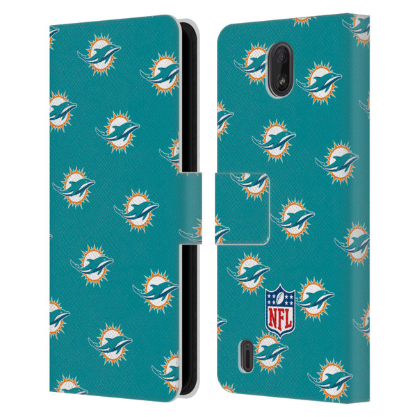 NFL Miami Dolphins Artwork Patterns Leather Book Wallet Case Cover For Nokia C01 Plus/C1 2nd Edition