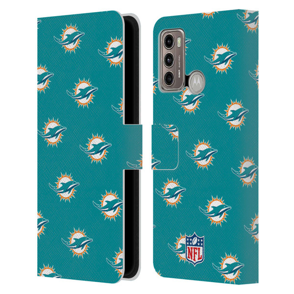 NFL Miami Dolphins Artwork Patterns Leather Book Wallet Case Cover For Motorola Moto G60 / Moto G40 Fusion