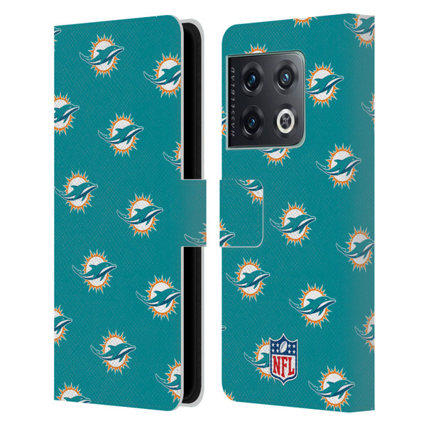 NFL Miami Dolphins Artwork Patterns Leather Book Wallet Case Cover For OnePlus 10 Pro
