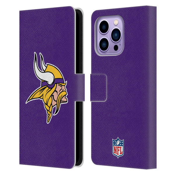 NFL Minnesota Vikings Logo Plain Leather Book Wallet Case Cover For Apple iPhone 14 Pro Max NFL Minnesota Vikings Logo Plain Leather Book Wallet Case Cover For Apple iPhone 14 Pro Max