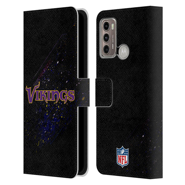 NFL Minnesota Vikings Logo Blur Leather Book Wallet Case Cover For Motorola Moto G60 / Moto G40 Fusion