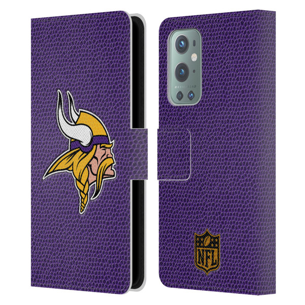 NFL Minnesota Vikings Logo Football Leather Book Wallet Case Cover For OnePlus 9