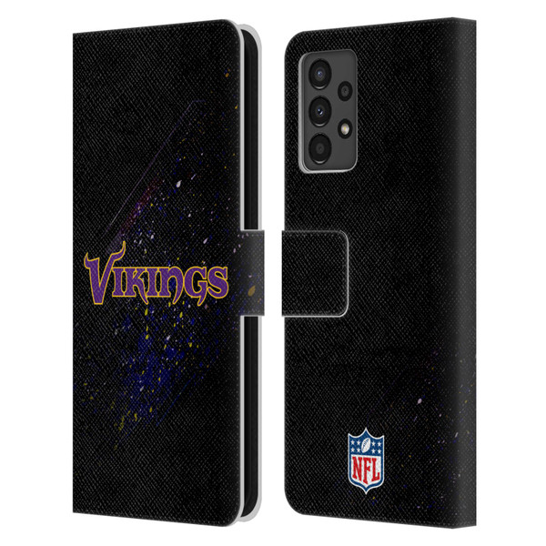 NFL Minnesota Vikings Logo Blur Leather Book Wallet Case Cover For Samsung Galaxy A13 (2022)