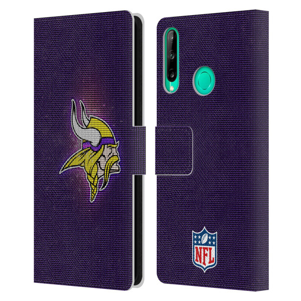 NFL Minnesota Vikings Artwork LED Leather Book Wallet Case Cover For Huawei P40 lite E