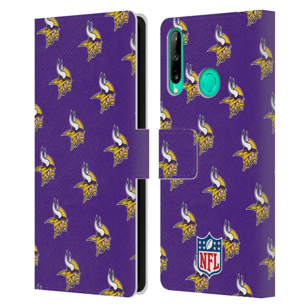 NFL Minnesota Vikings Artwork Patterns Leather Book Wallet Case Cover For Huawei P40 lite E