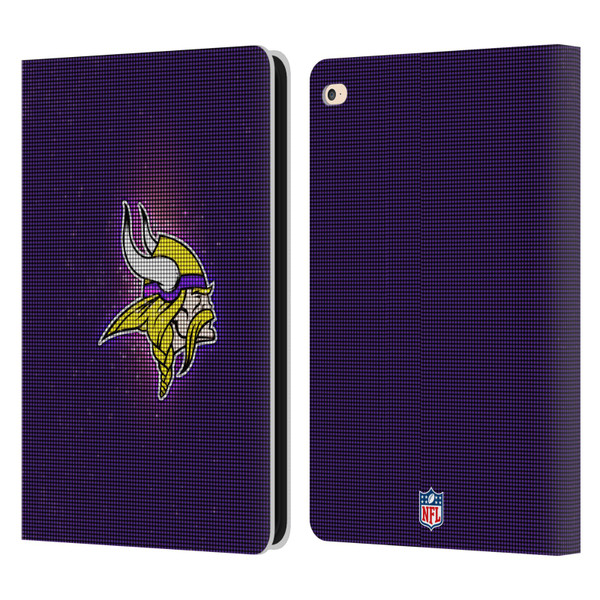 NFL Minnesota Vikings Artwork LED Leather Book Wallet Case Cover For Apple iPad Air 2 (2014)