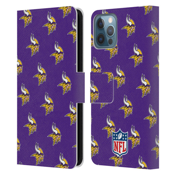NFL Minnesota Vikings Artwork Patterns Leather Book Wallet Case Cover For Apple iPhone 12 / iPhone 12 Pro