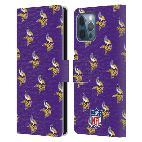NFL Minnesota Vikings Artwork Patterns Leather Book Wallet Case Cover For Apple iPhone 12 Pro Max