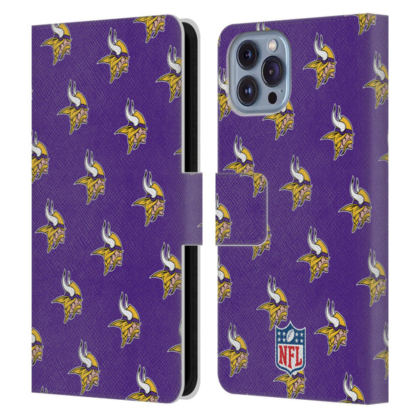 NFL Minnesota Vikings Artwork Patterns Leather Book Wallet Case Cover For Apple iPhone 14