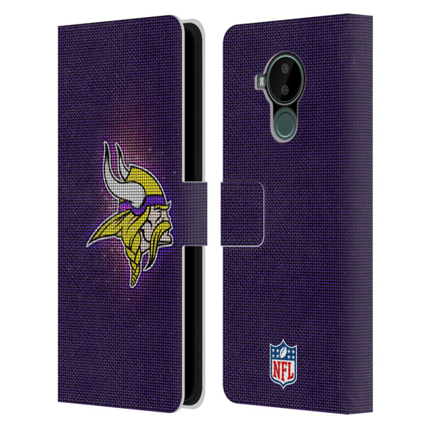 NFL Minnesota Vikings Artwork LED Leather Book Wallet Case Cover For Nokia C30