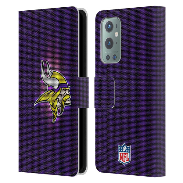 NFL Minnesota Vikings Artwork LED Leather Book Wallet Case Cover For OnePlus 9