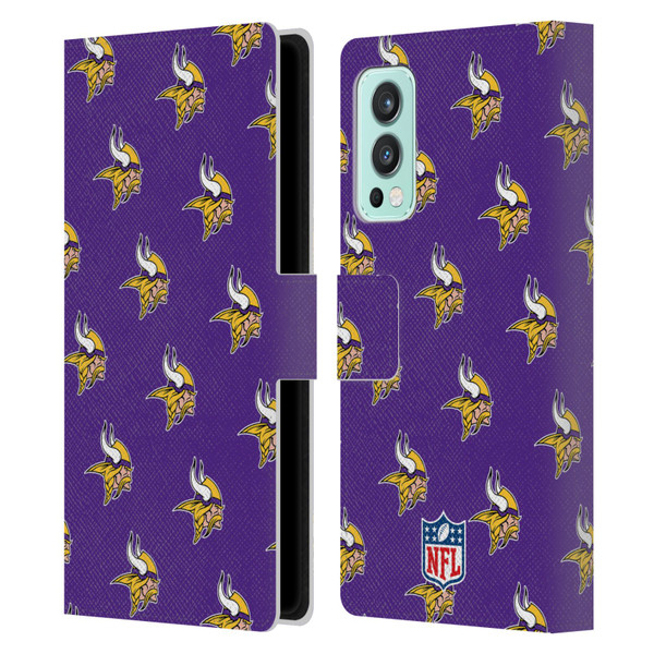 NFL Minnesota Vikings Artwork Patterns Leather Book Wallet Case Cover For OnePlus Nord 2 5G