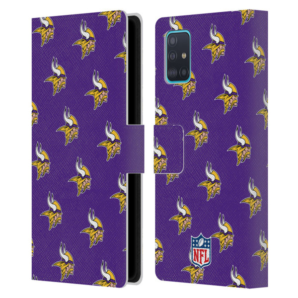 NFL Minnesota Vikings Artwork Patterns Leather Book Wallet Case Cover For Samsung Galaxy A51 (2019)