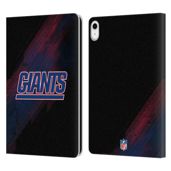 NFL New York Giants Logo Blur Leather Book Wallet Case Cover For Apple iPad 10.9 2022/2025