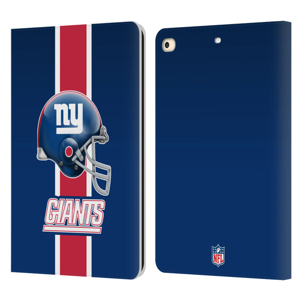 NFL New York Giants Logo Helmet Leather Book Wallet Case Cover For Apple iPad 9.7 2017 / iPad 9.7 2018