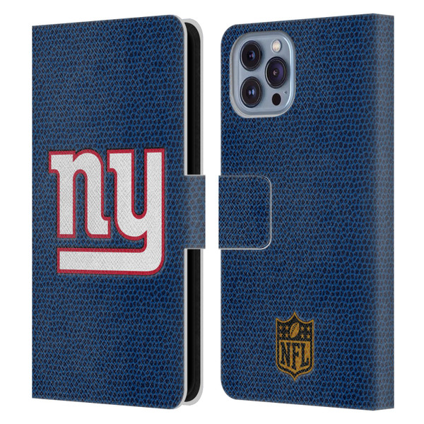 NFL New York Giants Logo Football Leather Book Wallet Case Cover For Apple iPhone 14