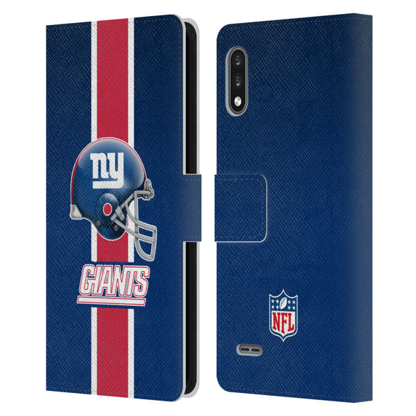 NFL New York Giants Logo Helmet Leather Book Wallet Case Cover For LG K22